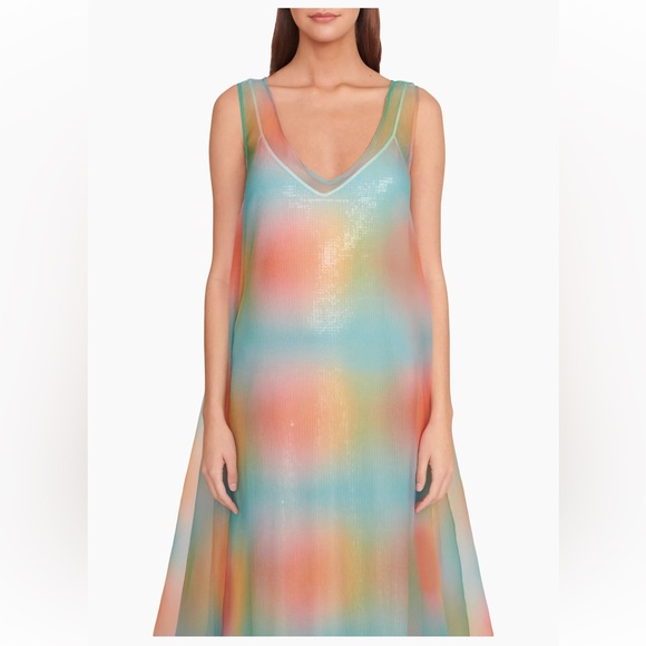 STAUD Samantha Sequin Multi Aura Maxi Dress - Picture 4 of 10
